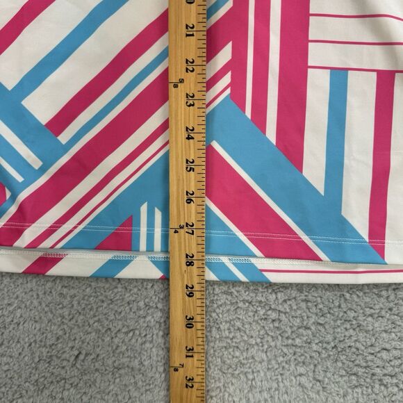 Kenny Flowers Polo Shirt Mens M White Blue Pink Short Sleeve Golf Stretch - Picture 5 of 8